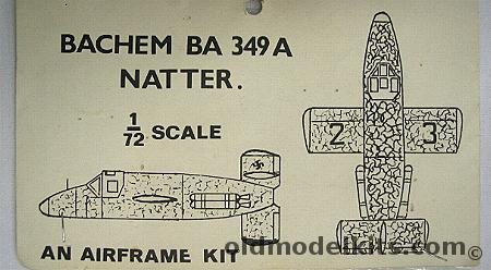Airframe 1/72 Bachem BA 349 A  Natter plastic model kit